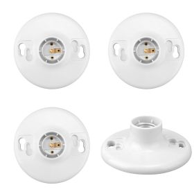 4pcs Medium Base E26 Lampholder, 660W 250V Keyless Top Lamp Holder Ceiling Phenolic Light Bulb Socket Incandescent Fluorescent CFL Part Accessori